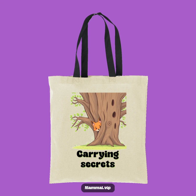 Funny Fox Kit Tote Bag: Carry Your Curiosity with This Woodland Design