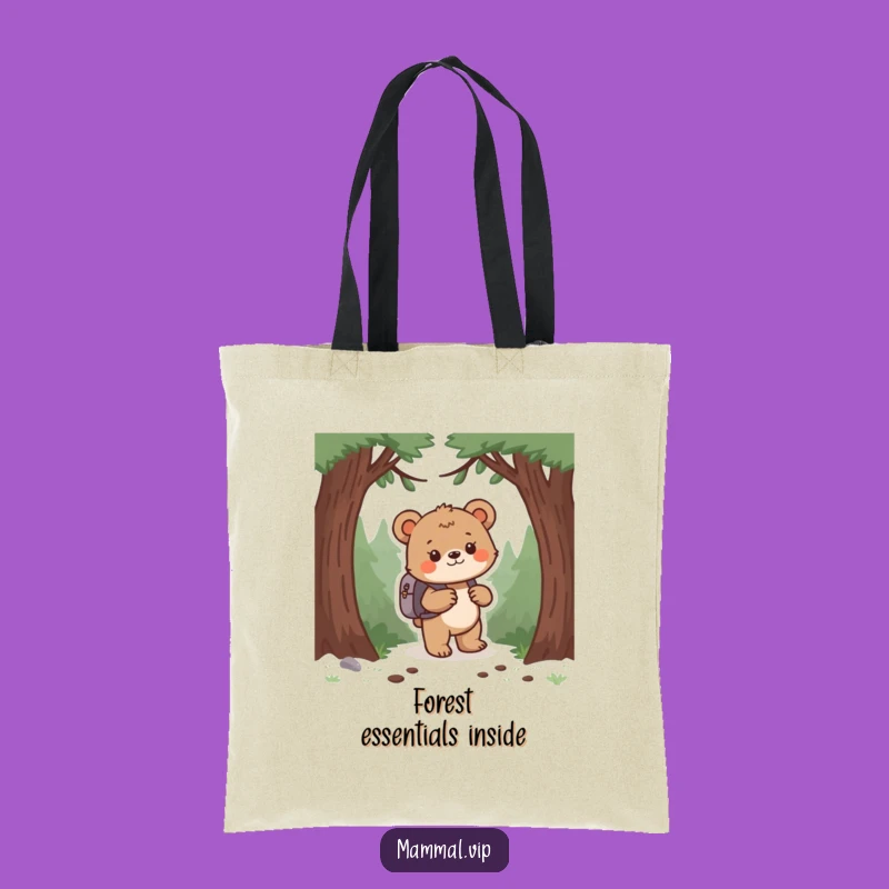 Funny Bear Cub Backpack Tote Bag - Stylish Forest Adventure Carryall Gift