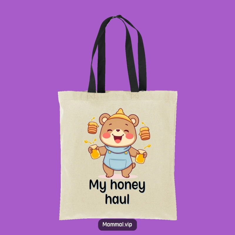 Funny Bear Juggling Tote Bag: A Hilarious Honey Lover Accessory Gift