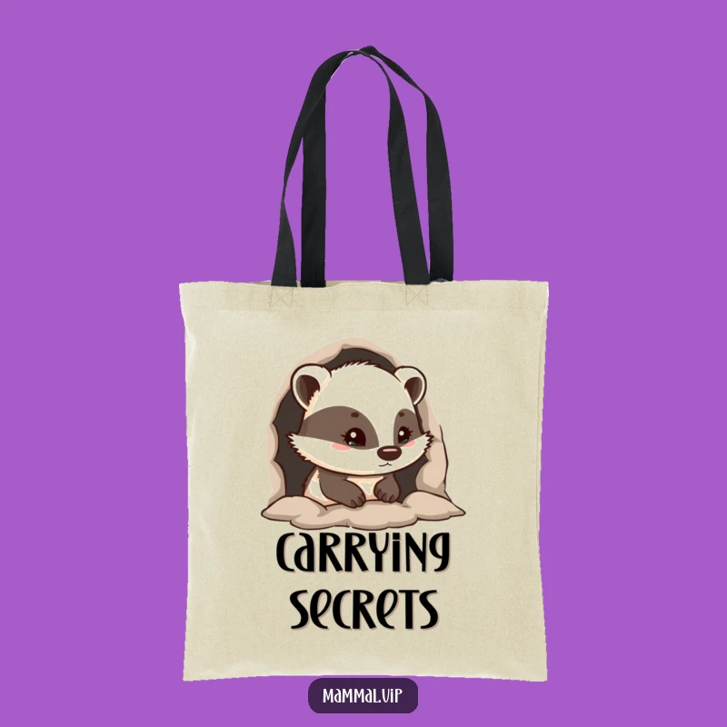 Funny Curious Badger Tote Bag - Carry Your Curiosity!