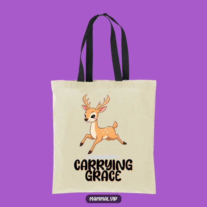 Funny Deer Prancing Tote Bag: Carry Your Elegance with Humor