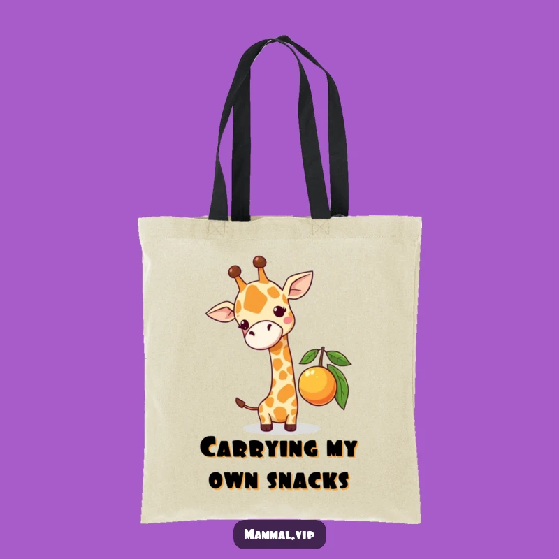 Funny Giraffe Fruit Tote Bag - Hilarious Animal Accessory