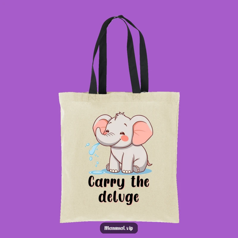 Funny Happy Elephant Tote Bag - Carry Your Splash of Joy!