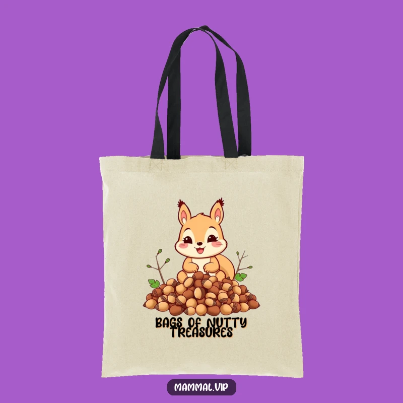 Funny Squirrel Acorn Tote Bag: Hilarious Woodland Carry-All, Perfect Funny Gift for Shoppers