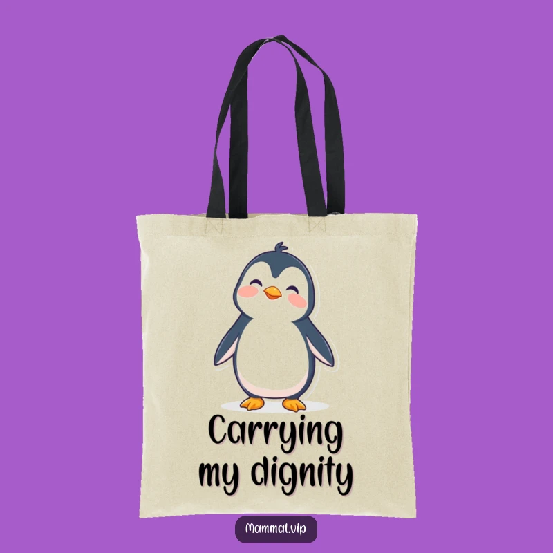 Funny Wobbly Penguin Tote Bag - Hilarious Everyday Carry Gift