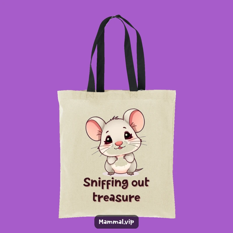 Funny Mouse Tote Bag: Tiny Nose Sniffing Air, Cute Gift!